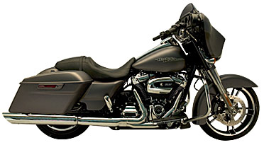 Kerker 128-78132 - Slip-On Slash-Cut Muffler - Harley Davidson FLH/T '17-22 - Chrome