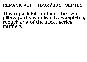 SuperTrapp 400-0835 IDSX/835- Series Muffler Repack Kit