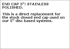 SuperTrapp 506-3052 5 inch Closed End Cap - Polished Stainless Steel